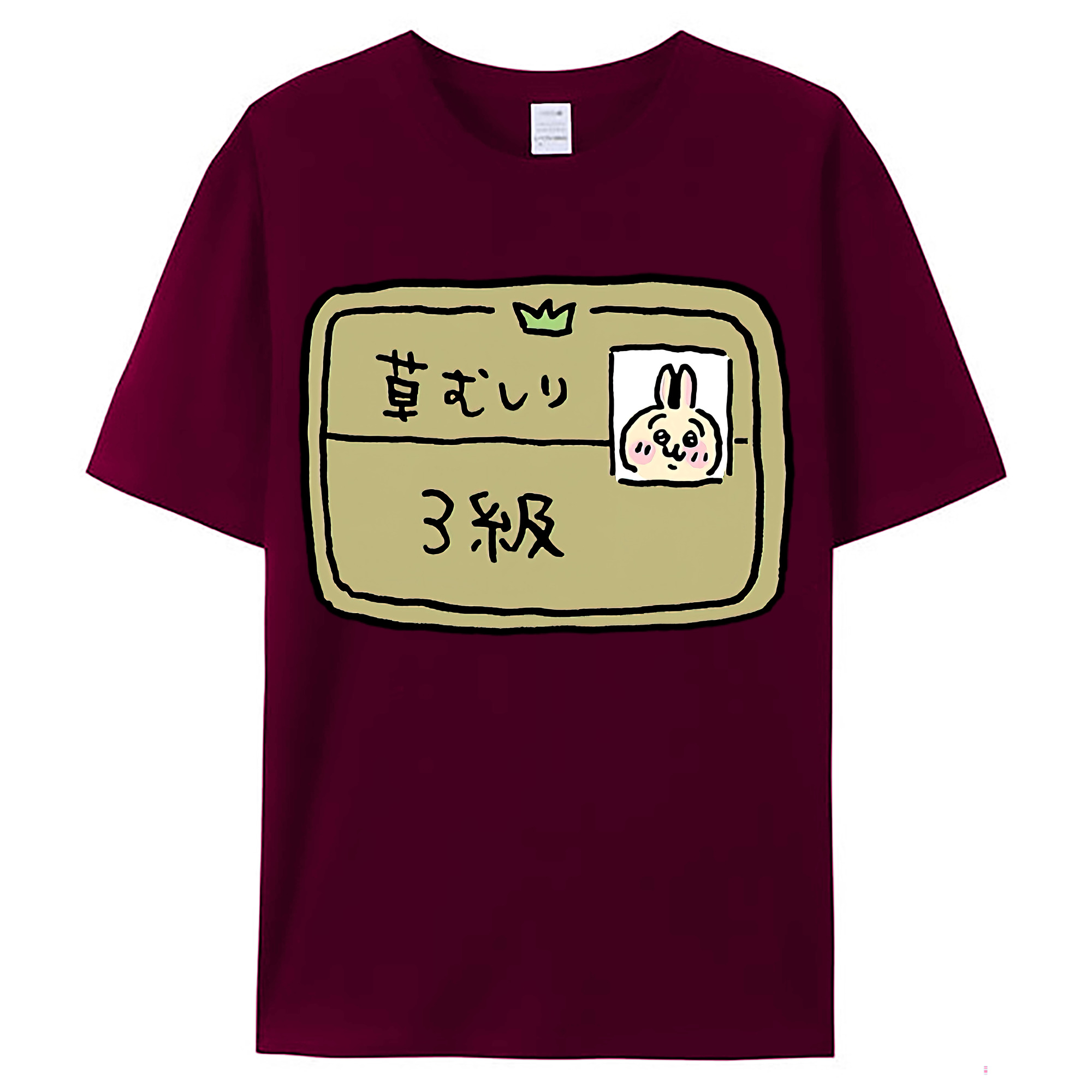 （画像用） ちいかわ うさぎ Chii-kawa usagi レディースカジュアルプリントTシャツ（綿100％）
